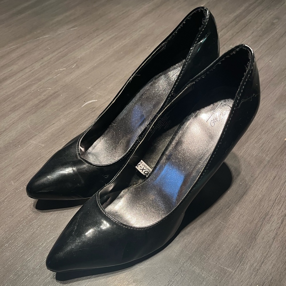 Pointed Black Heels
